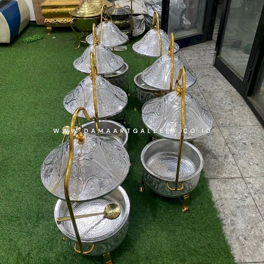 Chafing dish allumunium ukir